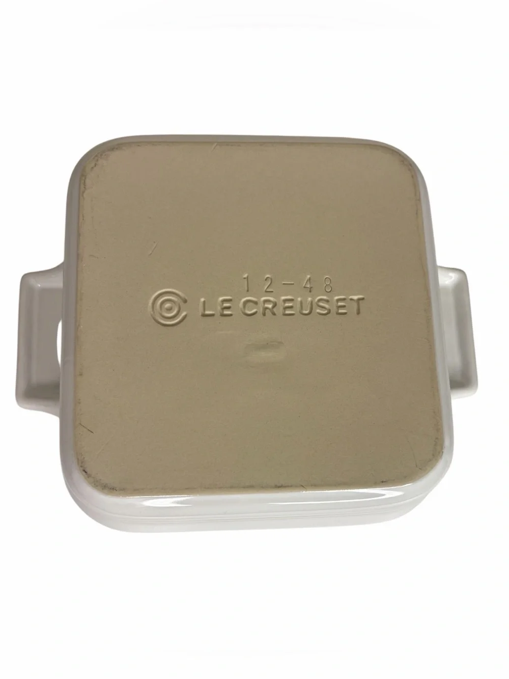 Le Creuset Small Square Stoneware Ceramic Baking Dish White 6x6